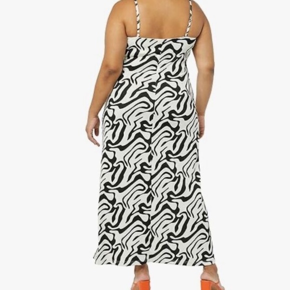 TEREA Cleo Bodycon Black & White Maxi Statement Dress Size XXL New with Tag - Picture 3 of 11